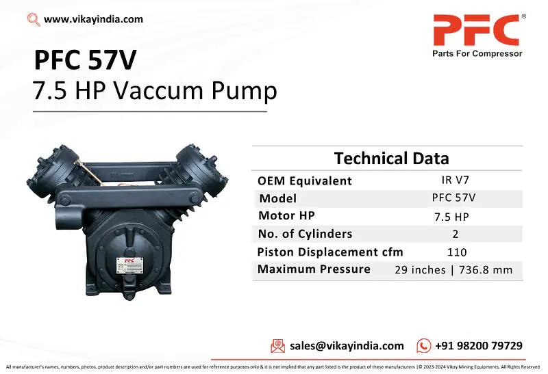 7.5 HP Vaccum Pump - PFC 57VT - Master