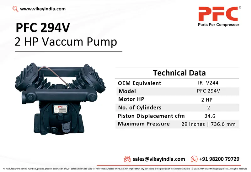 2 HP Vaccum Pump - PFC 294VT - Master