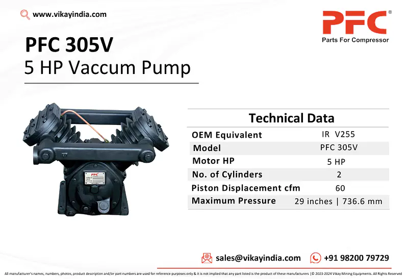 5 HP Vaccum Pump - PFC 305VT - Master