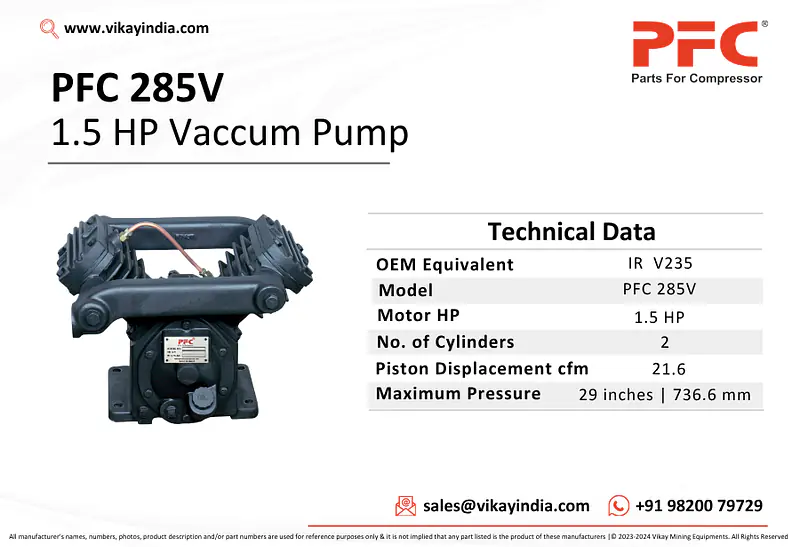 1.5 HP Vaccum Pump - PFC 285VT - Master