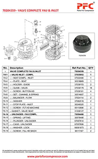 Assembly Valve Inlet & Fau A67 70204359 - Master