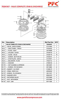 Assembly Valve Disch & Crab A67 70204367 - Master
