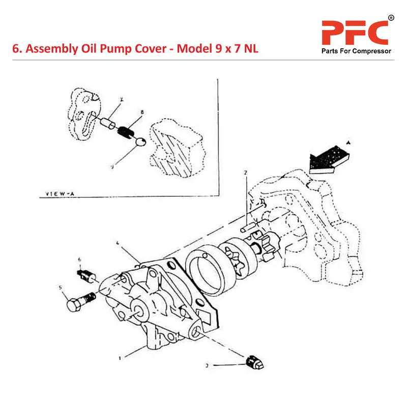 Oil Pump Cover IR 9 x 7 ESV NL Compressor Parts - Master