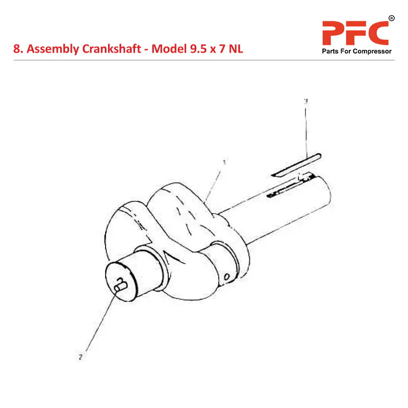 Crankshaft IR 9 1/2 x 7 ESV NL Air Compressor Parts - Master
