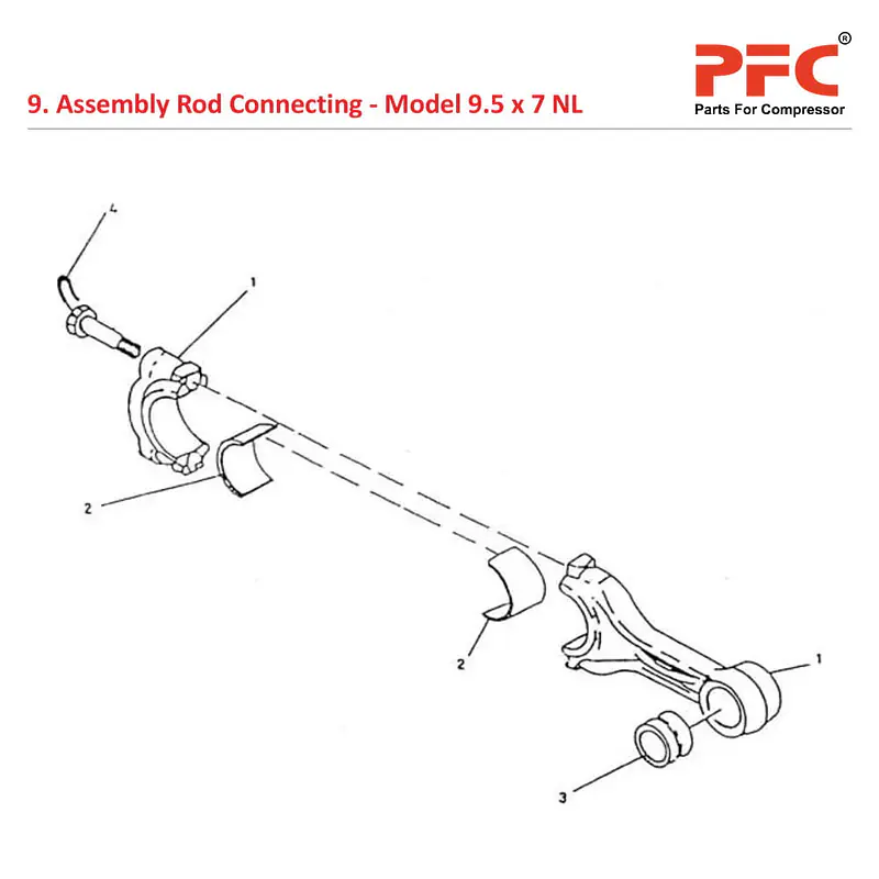 Rod Connecting IR 9 1/2 x 7 ESV NL Compressor Parts - Master