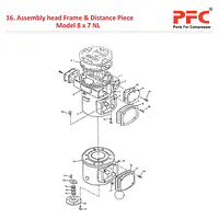 Head Frame IR 8 x 7 ESV NL Compressor Parts - Master