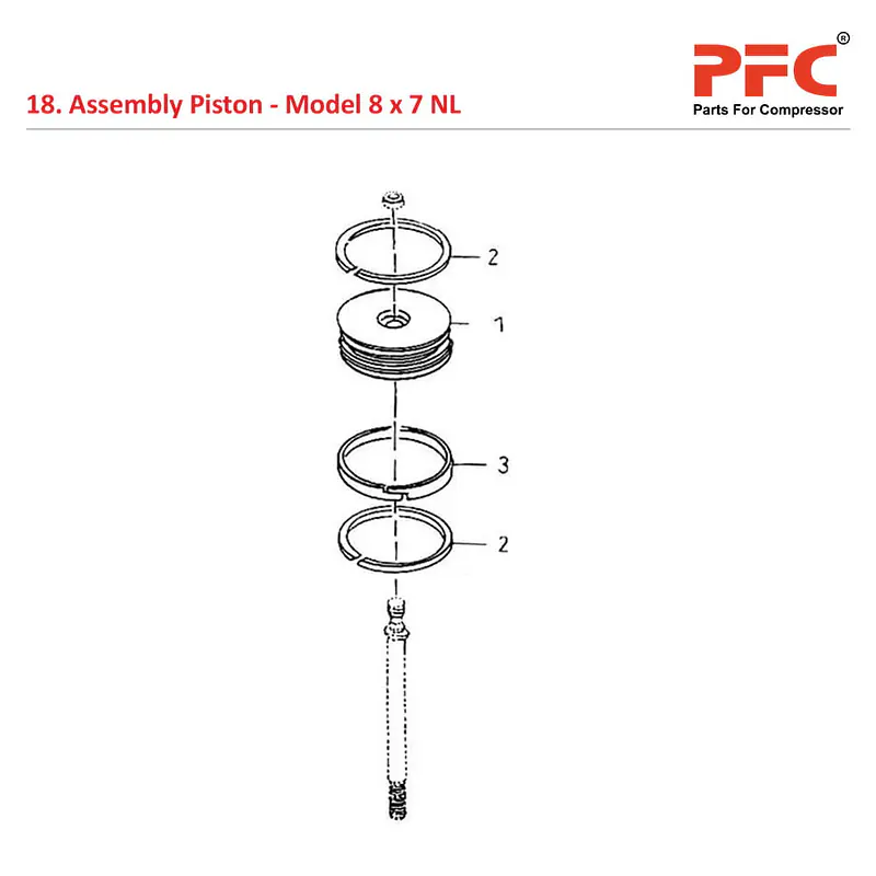 Piston IR 8 x 7 ESV NL Air Compressor Parts - Master