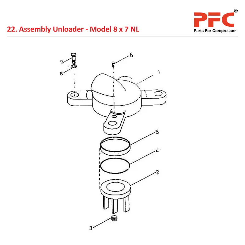 Assembly Unloader IR 8 x 7 ESV NL Compressor Parts - Master