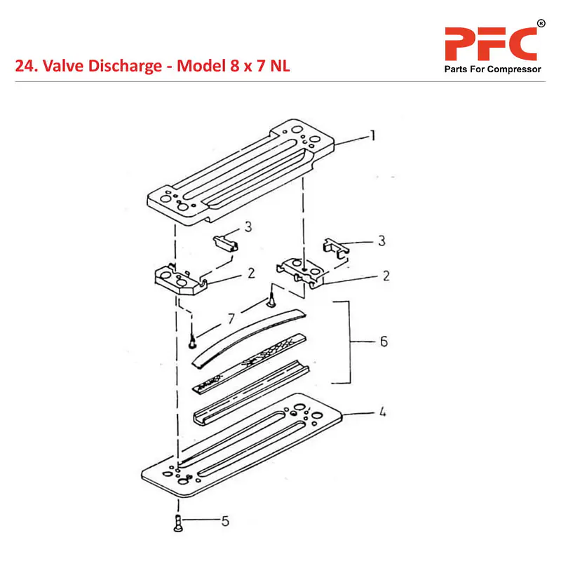 Valve Discharge IR 8 x 7 ESV NL Compressor Parts - Master