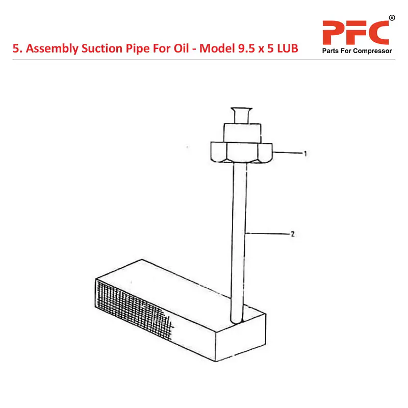 Suction Pipe IR 9 1/2 x 5 ESV LUB Compressor Parts - Master