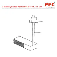 Suction Pipe IR 9 1/2 x 5 ESV LUB Compressor Parts - Master