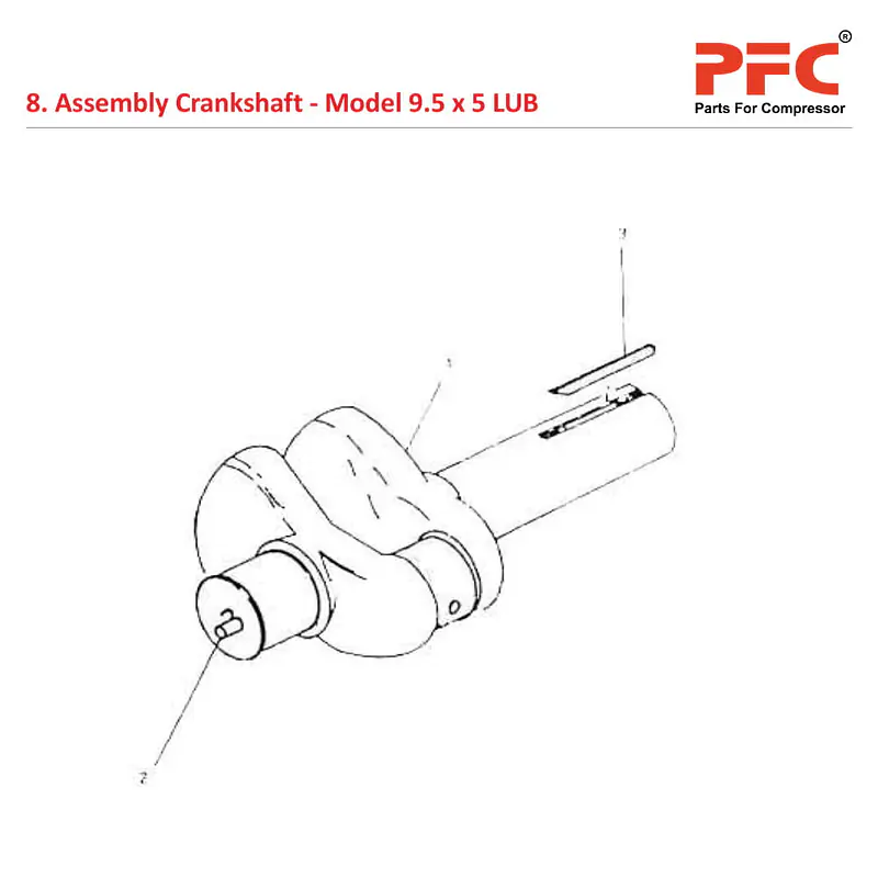 Crankshaft IR 9 1/2 x 5 ESV LUB Compressor Parts - Master