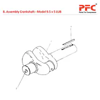 Crankshaft IR 9 1/2 x 5 ESV LUB Compressor Parts - Master