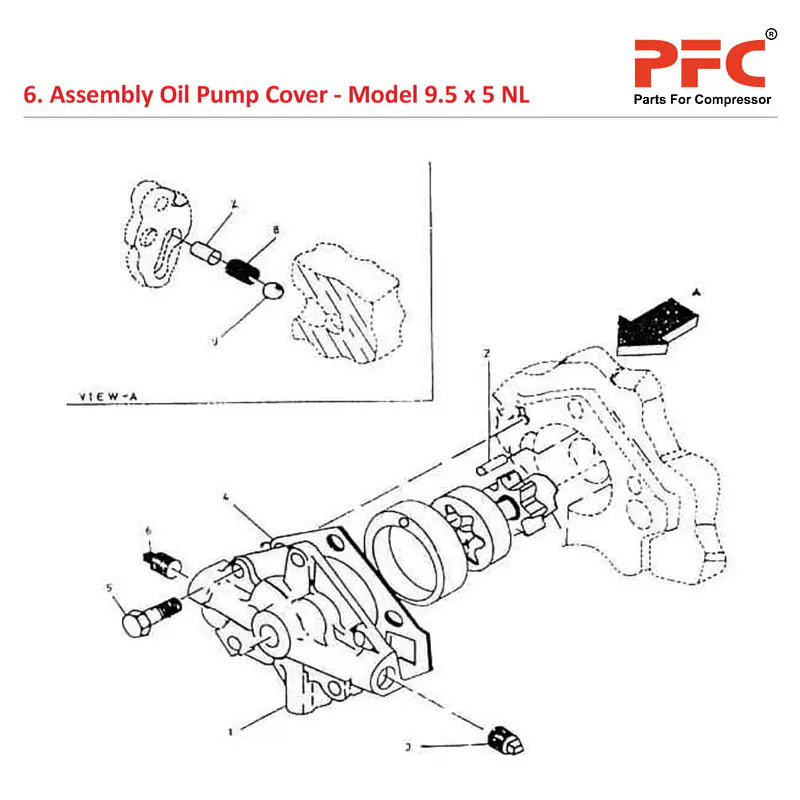 Oil Pump Cover IR 9 1/2 x 5 ESV NL Compressor Parts - Master