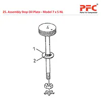 Stop Oil Plate IR 7 x 5 ESV NL Compressor Parts - Master