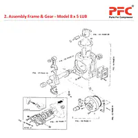 Frame & Gear IR 8 x 5 ESV LUB Compressor Parts - Master