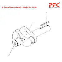 Crankshaft IR 8 x 5 ESV LUB Air Compressor Parts - Master