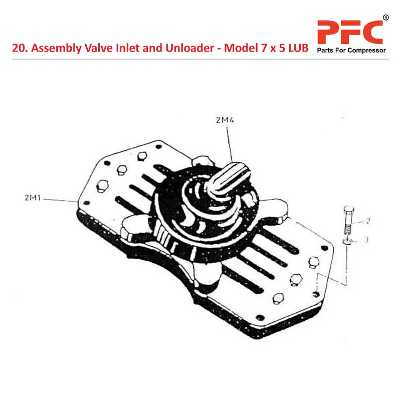 Valve Inlet & Unloader IR 7 x 5 ESV LUB Parts - Master