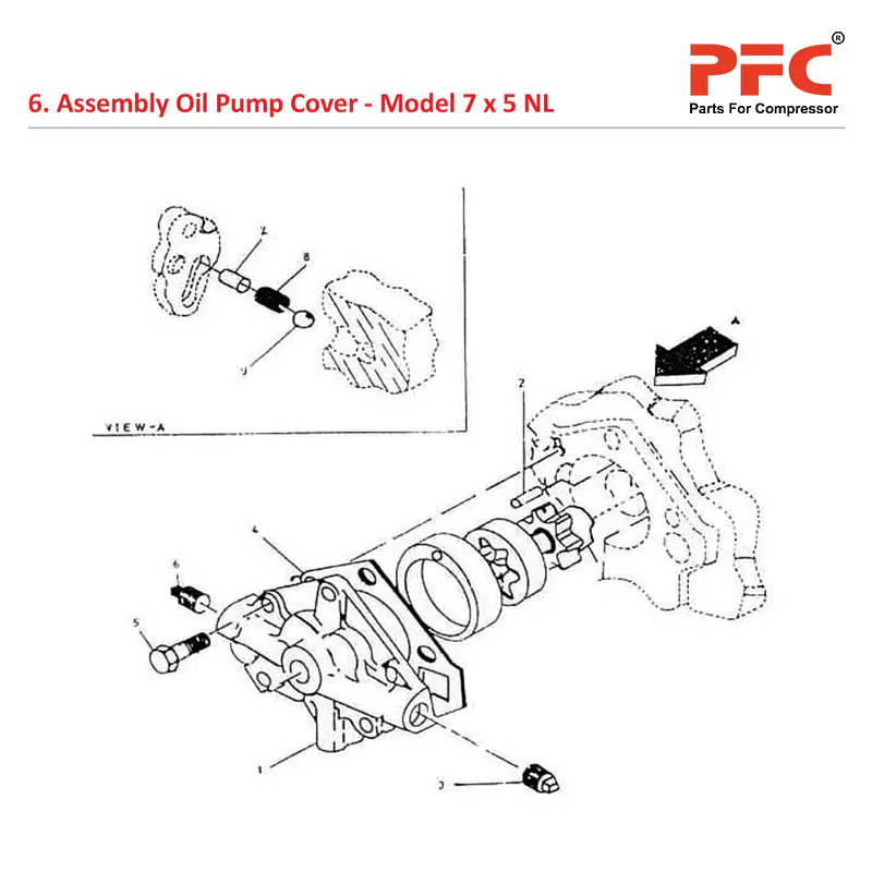 Oil Pump Cover IR 7 x 5 ESV NL Compressor Parts - Master