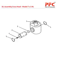 Cross Head IR 7 x 5 ESV NL Air Compressor Parts - Master