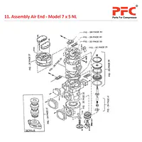 Air End IR 7 x 5 ESV NL Air Compressor Parts - Master