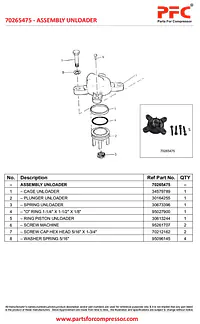 Assembly Unloader 70265475 Replacement - Master