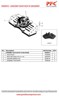 Assembly Valve Inlet & Unloader 94485471 Replacement - Master