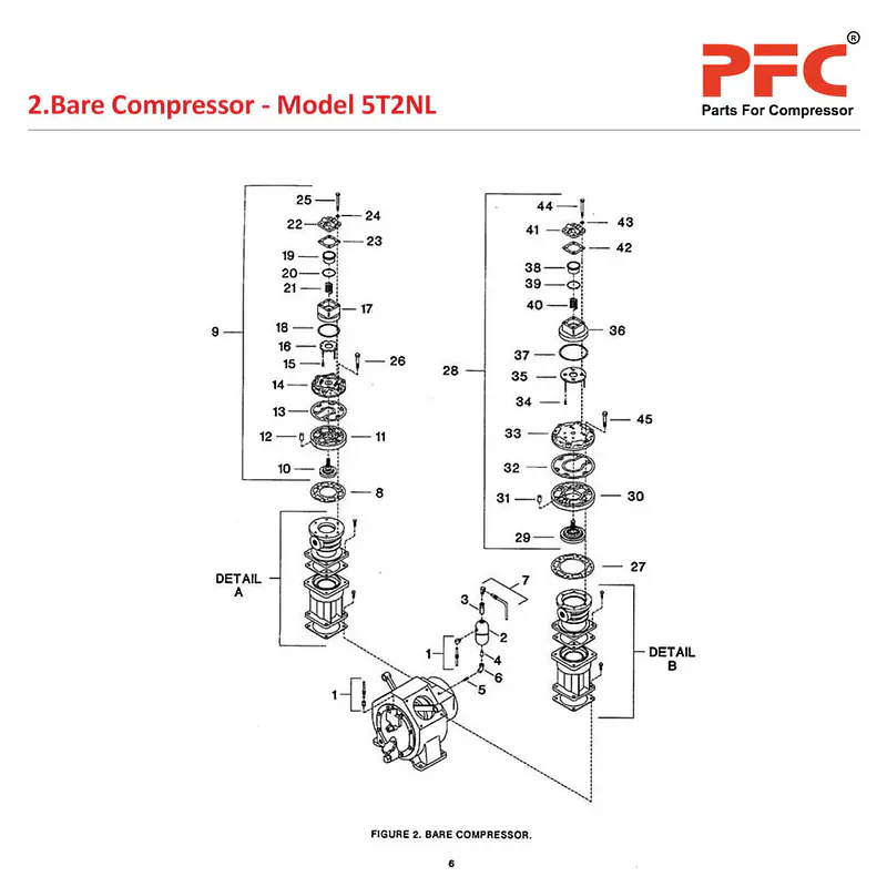 Bare Compressor IR 5T2 NL Air Compressor Parts - Master