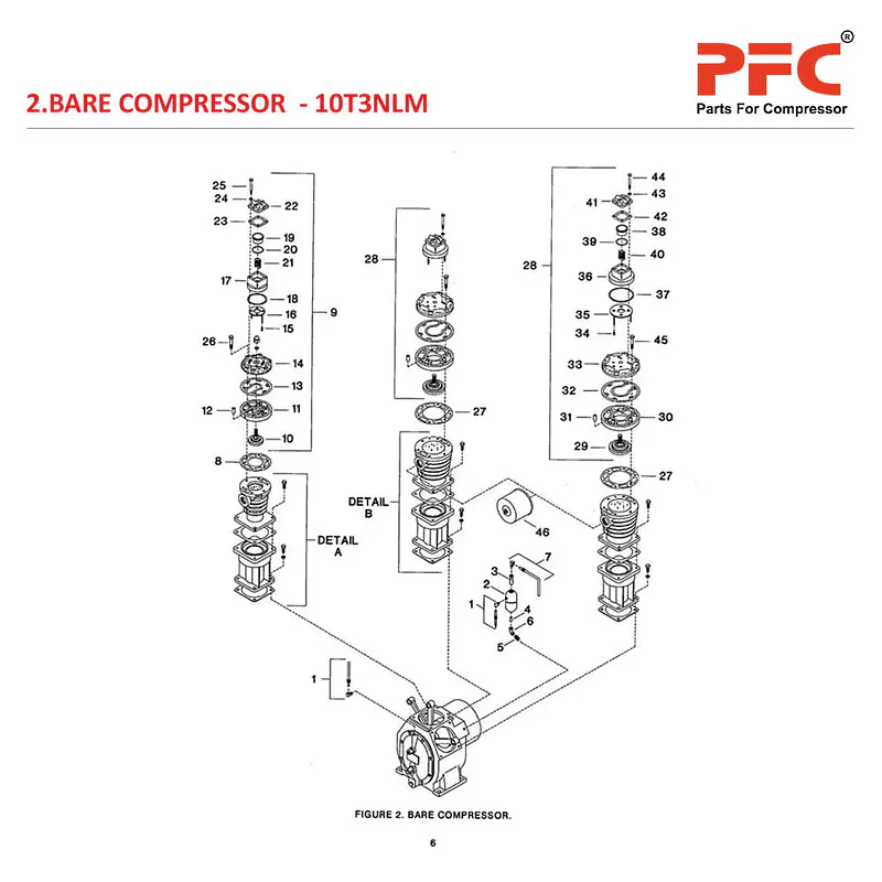 Bare Compressor IR 10T3 NL Air Compressor Parts - Master