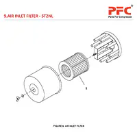 Air Inlet Filter IR 5T2 NL Air Compressor Parts - Master