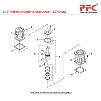 5 Inch Piston, Cylinder & Crosshead IR 10T3 NL Parts - Master