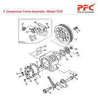 Compressor Frame IR 71T2 Air Compressor Parts - Master