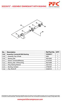 Crankshaft Complete with Bushing 32222671* Replacement - Master
