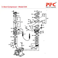 Cylinder and Piston IR 234 Air Compressor Parts - Master