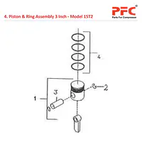 Piston & Ring 3 Inch IR 15T2 Compressor Parts - Master