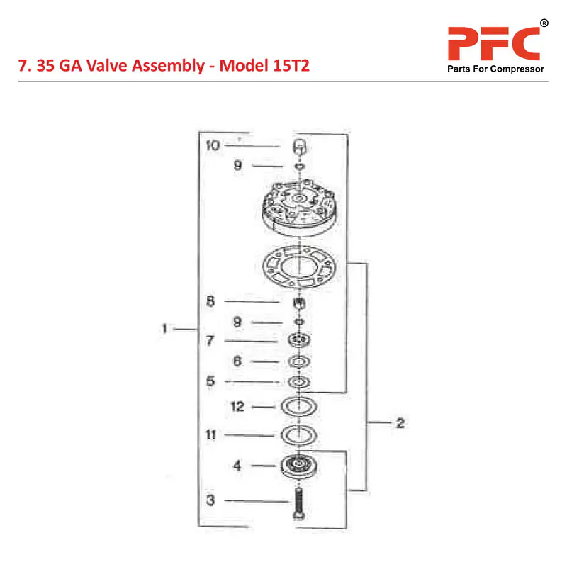 35 GA Valve IR 15T2 Air Compressor Parts - Master