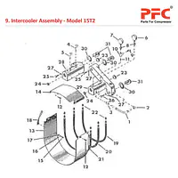 Intercooler Assembly IR 15T2 Compressor Parts - Master