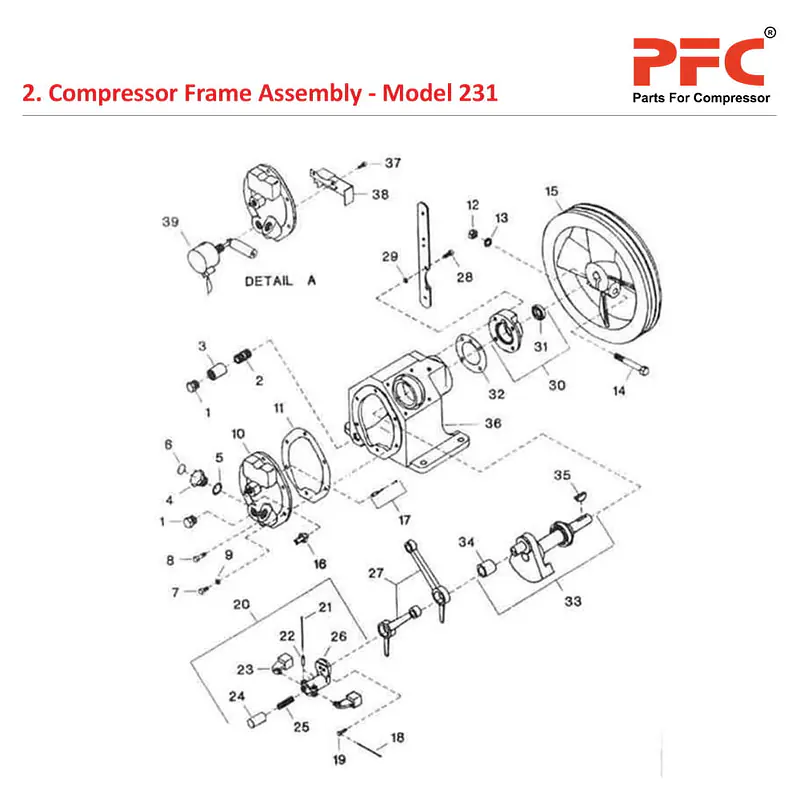 Compressor Frame IR 231 Air Compressor Parts - Master