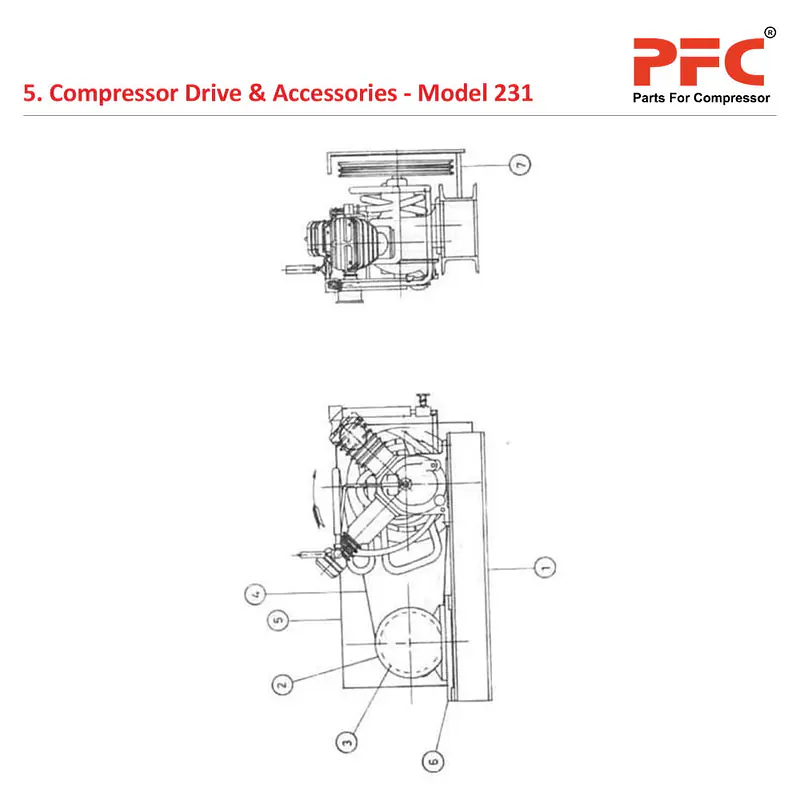 Compressor Drive And Accessories IR 231 Parts - Master