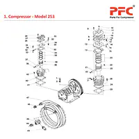Cylinder and Piston IR 253 Air Compressor Parts - Master
