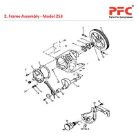 Frame Assembly IR 253 Air Compressor Parts - Master