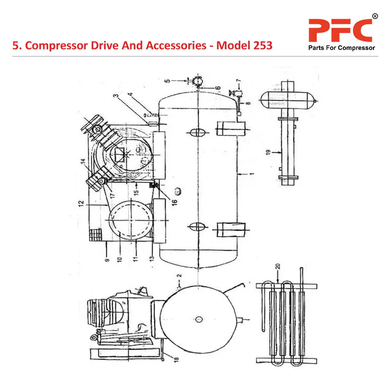 Compressor Drive And Accessories IR 253 Parts - Master