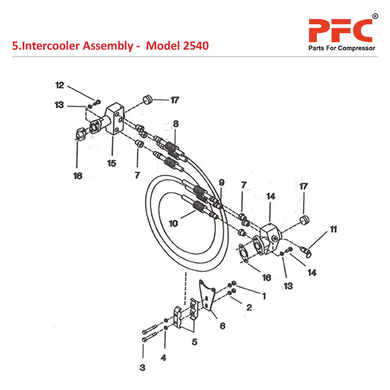 Intercooler IR 2540 Air Compressor Parts - Master