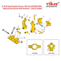 102 mm Drill Steel Support Comp. - Master