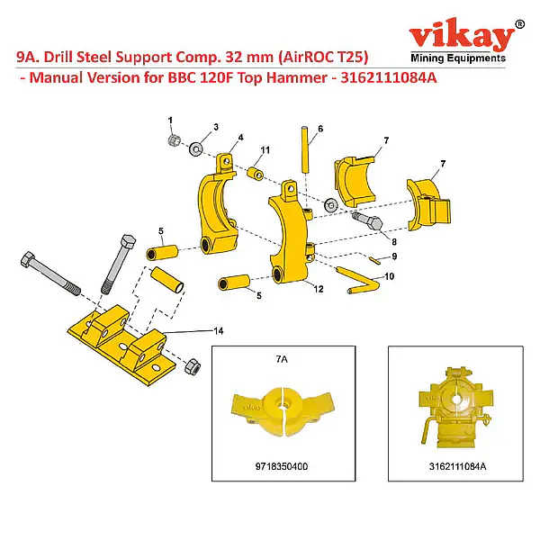 32 mm Drill Steel Support Comp. - Master