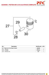 Piston Air 2nd Stage Compl. 32204950 Replacement - Master