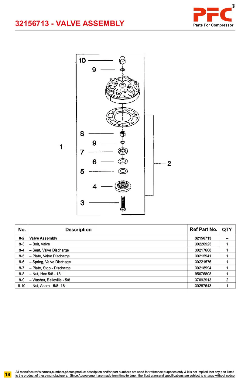 Valve Assembly 32156713 Replacement - Master