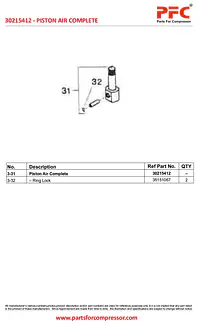 Piston Assembly Complete 1.25inch 30215412 Replacement - Master