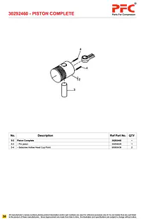 Piston HP with Pin & Lock 3inch 30292460 Replacement - Master