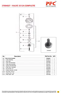 Valve Comp. 35 GA 37004827 Replacement - Master